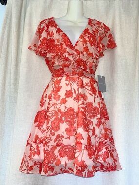 Chelsea28 Floral Faux Wrap Dress